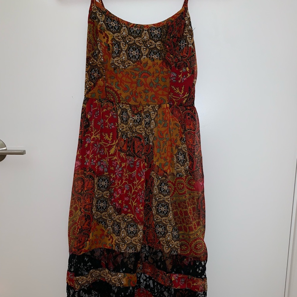 Band of Gypsies printed high low tank dress
